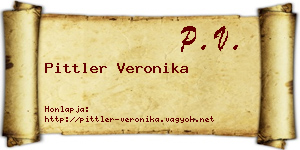 Pittler Veronika névjegykártya
